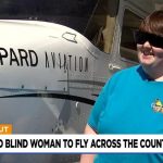 Blind woman learns to fly!