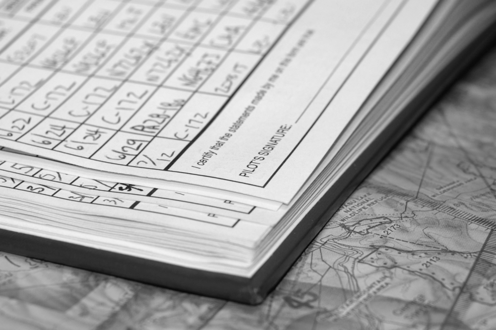 Commercial pilot flight log
