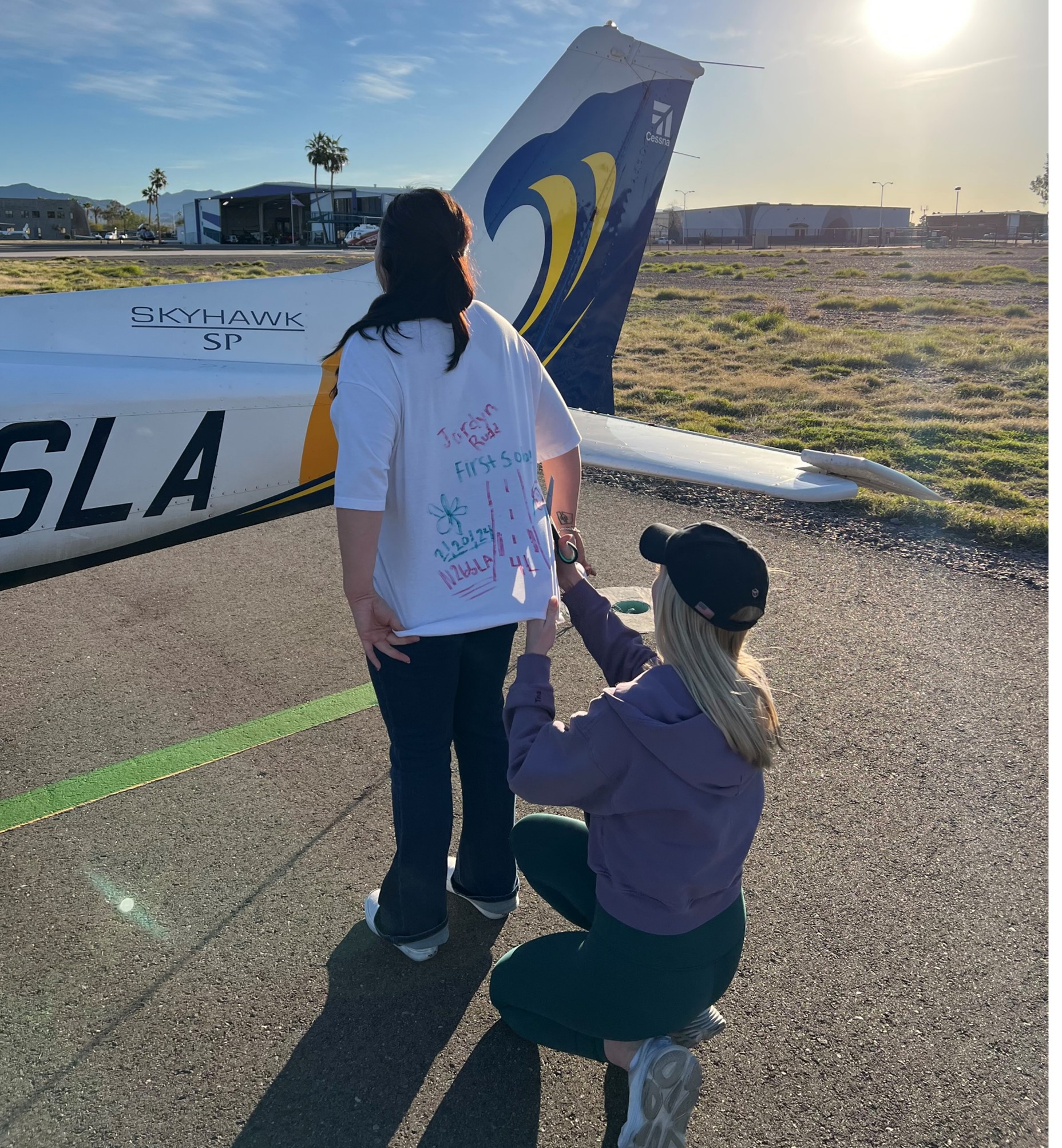 pilot tradition on solo first flight
